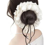 Hair Bun Extension | Hair Wrap Ponytail Hairpieces,Elastic Ponytail Holder Hairbands Wigs for Party Dating Banquet Wedding Casual Event Outdoor