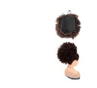 Hair Bun Extensions 1Pcs Afro Puff Drawstring Ponytail Extension for Black Women Clip in Synthetic Curly Bun Hair Pieces Messy Bun Hair Piece(8inch-4)