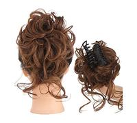 Hair Bun Extensions 1PCS Synthetic Curly Wavy Hairpieces Claw Clip in Dish Hair Claw Bun Chignon for Women Messy Curly Hair Bun Hair Scrunchies Extension Messy Bun H,SW207-8-27