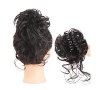Hair Bun Extensions 1PCS Synthetic Curly Wavy Hairpieces Claw Clip in Dish Hair Claw Bun Chignon for Women Messy Curly Hair Bun Hair Scrunchies Extension Messy Bun H,SW207-4