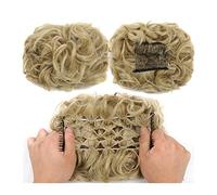 Hair Bun Extensions Combs Clip in Ponytail Extensions for Women,Messy Curly Hair Bun Extensions Synthetic Hairpiece Chignons Easy Stretch Hair Messy Bun Hair Piece (,6