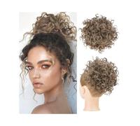 Hair Bun Extensions Messy Curly Hair Bun Scrunchie Extensions Synthetic Elastic Drawstring Wave Ponytail Hairpiece Messy Bun Hair Piece(10A-0906)