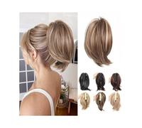 Hair Bun Extensions Synthetic Claw Clip Hair Bun Straight Chignon in Ponytail Extensions Messy Bun Hair Piece(99J)