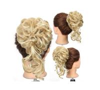 Hair Bun Extensions Synthetic Hair Buns Hairpiece Messy Fluffy Curly Chignon Ponytail Extensions with Elastic Rubber Band Messy Bun Hair Piece(16H613)