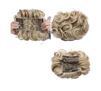 Hair Bun Extensions Synthetic Large Comb Clip In Curly Hair Extension Chignon Hair Pieces Women Updo Cover Hairpiece Extension Hair Bun Messy Bun Hair Piece(24H613)