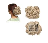 Hair Bun Extensions Synthetic Large Comb Clip In Curly Hair Extension Chignon Hair Pieces Women Updo Cover Hairpiece Extension Hair Bun Messy Bun Hair Piece(16P613)
