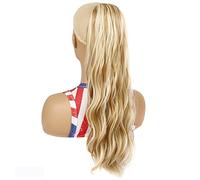 Hair Bun Fashion Synthetic Wig Hair Bun Long Curly Hair Ponytail Long Wavy Drawstring Mesh Pocket Water Ripple Women Hair Bun Hair Bun Piece(27H613)