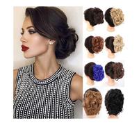 hair bun, Hair Band Hair Bag Multi-color Steel Comb Flower Bud Lazy Hair Curler Fluffy Hidden Simulation Wig(Beige)
