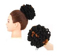 Hair Bun Hairpiece Dreadlocks Bun Afro Puff Drawstring Ponytail Hair Chignon Faux Nu Locs Hair Extensions Women Chignon(1B-30)