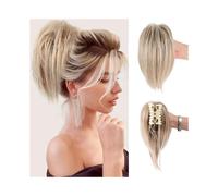 Hair Bun Hairpiece Messy Bun Hair Piece, 12" Claw Clip Synthetic Straight Ponytail Hair Extensions Women Chignon(27-613)