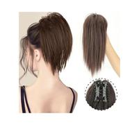 Hair Bun Hairpiece Synthetic Claw Clip Bun Hair Piece 12 Inch Short Straight Ponytail Hair Extensions Women Chignon(4)