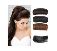 Hair Bun Hairpiece Synthetic Comb Clip Hair Bun Invisible Fluffy Hair Pad, Bump Up Styling Insert Tool Women Chignon(27)