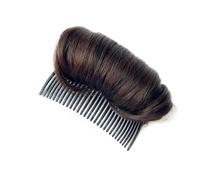 Hair Bun, Invisible Synthetic Hair Fluffer Raising Cushion Comb - The Ultimate Volume Bun Styling,for women(Brown black)