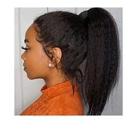 Hair Bun Long Curly Shaggy Ponytail Hair Extensions Natural Black with Drawstring Hair Comb Ponytail Hair Bun for Black Women Hair Bun Piece(12 inch)