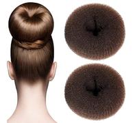 Hair Bun Maker, 2PCS 4.3 Inch Large Sponge Hair Donuts for Buns, Soft Elastic DIY Ponytail Holder for Women, Donuts for Buns