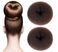 Hair Bun Maker, 2pcs 4.3inch Sponge Bun Makers for Women's Hair, Elastic DIY Ponytail Holder for Women Girls