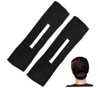 Hair Bun Maker 2Pcs Hair Bun Roller Simple Braid Maker for Women French Hairstyle Deft Bun Hair Hair Bun Accessories for Long Thick Hair Black, Hair Bun Roller