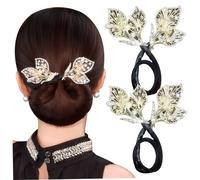 Hair Bun Maker 2Pcs Vintage Calla Lily Flower Hair Clip Alloy Bun Maker for Long Elegant Exquisite Women Hairstyles Accessories ..