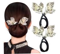 Hair Bun Maker 2Pcs Vintage Calla Lily Flower Hair Clip Alloy Bun Maker for Long Elegant Exquisite Women Hairstyles Accessories for Long