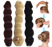 Hair Bun Maker, 3pcs 9.5inch Foam Sponge Hair Bun Roller, Hair Sponge Bun for Women Long Hair