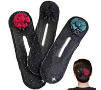 Hair Bun Maker 3Pcs Floral Design Dotted Bun Maker Exquisite Bun Maker for Long Hair Women Mesh Hairstyles Accessories, Hair Bun