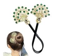 Hair Bun Maker | Chinese Style Peafowl Lazy Curler for Buns | Fashionable Donut Hair Maker, Peafowl Hairs Curler, Accessories for Daily Activities or Special Celebrations