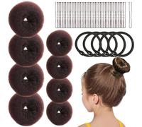 Hair Bun Maker,Hair Bun Maker Set | 53X Knot Styling Donut Shaper Tools Kit,Hair Bun Ring Tool for Role Play,Party,Dating, Wedding, Dancing