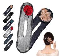 Hair Bun Maker Hair Curling Artifact Women's Net Yarn Flowers Bun Hair Curler Ro Accessories Bow Lazy J8z8 Hair Hairpin Headband