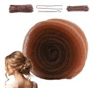 Hair Bun Maker - Nylon Sponge Pad, 70 Clips For Voluminous Styling | 180cm Length And 13.4cm Width, 50 U Shaped And 20 Regular Pins, Quick Daily Grooming, Travel Ready, Wedding And Party Use