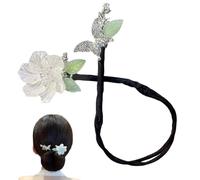 Hair Bun Maker, Rhinestone Flower French Twist Hair Tool, Flexible Lazy Curler Bun Maker for Women and Girls