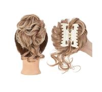 Hair bun Messy Bun Hair Piece Claw Clip Curly Wavy Synthetic Chignon Tousled Updo with Tendrils Hair Bun Hair Piece for Women(30T613)