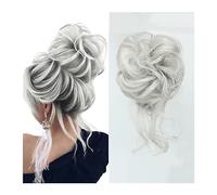 Hair bun Messy Bun Hair Piece Scrunchie Tousled Updo Hair Extensions Bun with Rubber Band Curly Wavy Ponytail Extensions Synthetic Chignon f