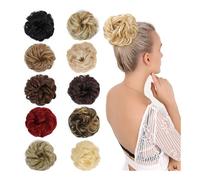 hair bun, Messy Bun High-Temperature Synthetic Hair Puff, Voluminous Curly Updo with Elastic Band(Brown)