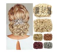 Hair bun Messy Bun Scrunchie Chignon Hairpiece Synthetic Hair Pieces Curly Chignon Bun Extension Combs in Messy Bun Hair Piece for Women Hai