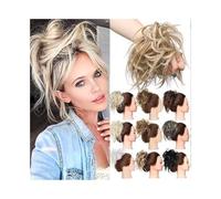 Hair bun Messy Elastic Bun Hair Piece Synthetic Tousled Updo Faux Hair Scrunchie Ponytail Hairpieces Messy Hair Piece(12H24)