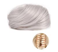 Hair Bun Pieces for Women 1-Pack Mini Claw Clip Messy Cat Ears Short Synthetic Curly Wavy Bun Extension Wig Women Hair Accessories