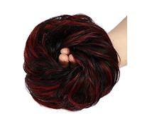 Hair Bun Pieces for Women 1-Pack Synthetic Messy Bun Extension Shaggy Headbands With Elastic Rubber Band Women Curly Wavy Wig Hair