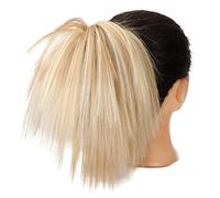 Hair Bun Pieces for Women 1 Pack Synthetic Messy Bun with Elastic Rubber Band Wig Straight Hair Ponytail Extensions for Women