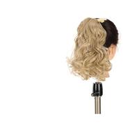 Hair Bun Pieces for Women 1 Pack Synthetic Short Curly Ponytail Extended Heat Resistant Ribbon Drawstring Wavy Hair Piece Wig Bun