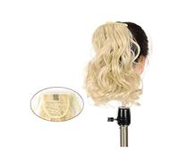 Hair Bun Pieces for Women 1 Pack Synthetic Short Curly Ponytail Extended Heat Resistant Ribbon Drawstring Wavy Hair Piece Wig Bun