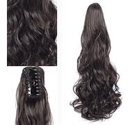 Hair Bun Pieces for Women 24 Inch Large Wavy Long Hair Synthetic Fiber Wig Fluffy Natural Claw Clips Women Ponytail Extensions Bun