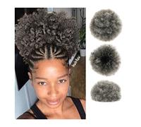 Hair Bun Pieces for Women Afro Puff with Drawstring Ponytail Extension Curly Bun Synthetic Short Wig for Black Women Hair
