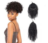 Hair Bun Pieces for Women Curly Ponytail Synthetic Afro Kink Drawstring Clip Extensions Hair Bun Ladies Accessory Wig