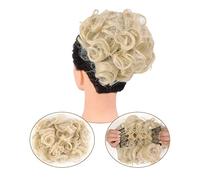 Hair Bun Pieces for Women Messy Curly Hair Bun Extension Synthetic Wig Easy Stretching Hairbrush Clip Ponytail Pieces For Women