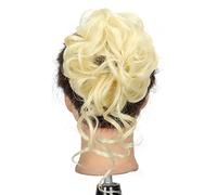 Hair Bun Pieces for Women Synthetic Bun Donut Ponytail Hair Extensions Messy Blonde Curls with Elastic Rubber Band Wig for Women