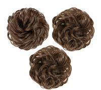 Hair Bun Pieces for Women Synthetic Bun Messy Donut Curly with Elastic Rubber Band Ponytail Extensions Hair for Women
