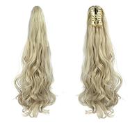 Hair Bun Pieces for Women Wavy Ponytail Hair Extension Synthetic Long Claw Clip Heat Resistant Fiber Wig for Women