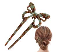 Hair Bun Pins U Shape - Double Cellulose Hairpin, Vintage Bun - Spiral Rods, Updo Hairstyle, French Roll Hair Pin for Women Fine or Thick Hair | Grip Secure Ho