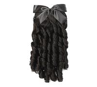 Hair Bun Princess Curly Wig Ladies Fashion Cheongsam Wig Retro Styling Ponytail Hair Extension Curly Comb Curly Hair Bun Hair Bun Piece(A)