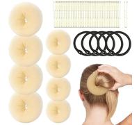 Hair Bun Shaper Set - 53X Hair Bun Styling Doughnut Shaper Tools Kit | Simple Fast Hair Bun Ring Making Tool for Dancer Ballet Women, Girls